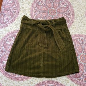 Green Corduroy Skirt